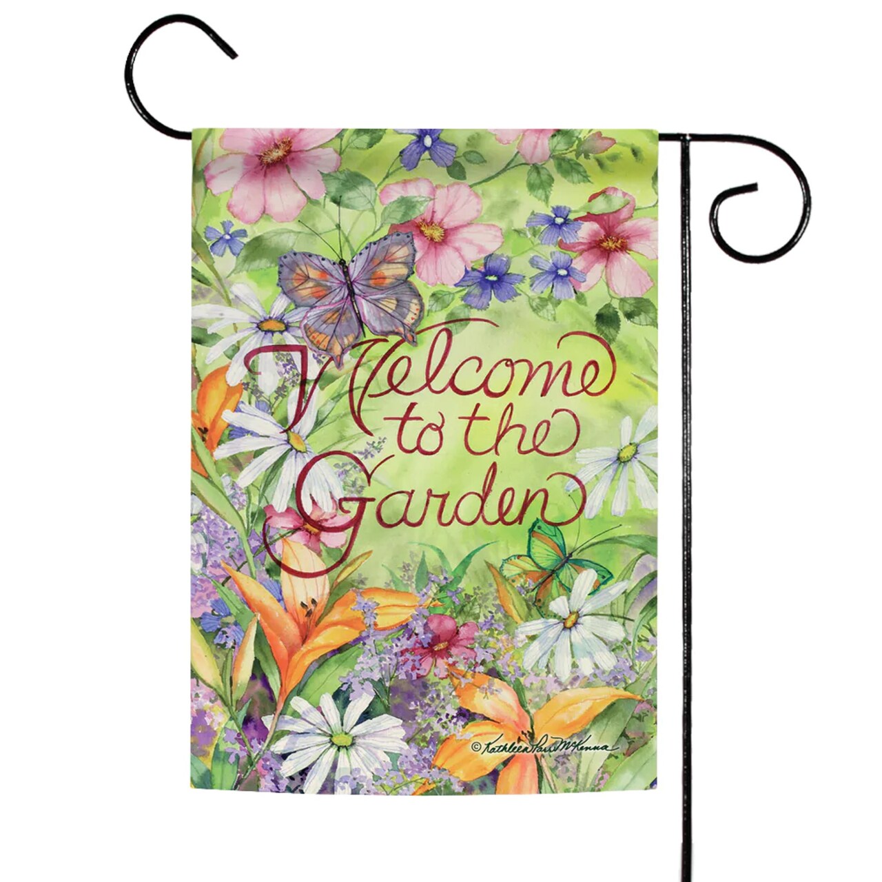 Toland Home Garden "Welcome to the Garden" Outdoor Garden Flag 18" x 12.5"
